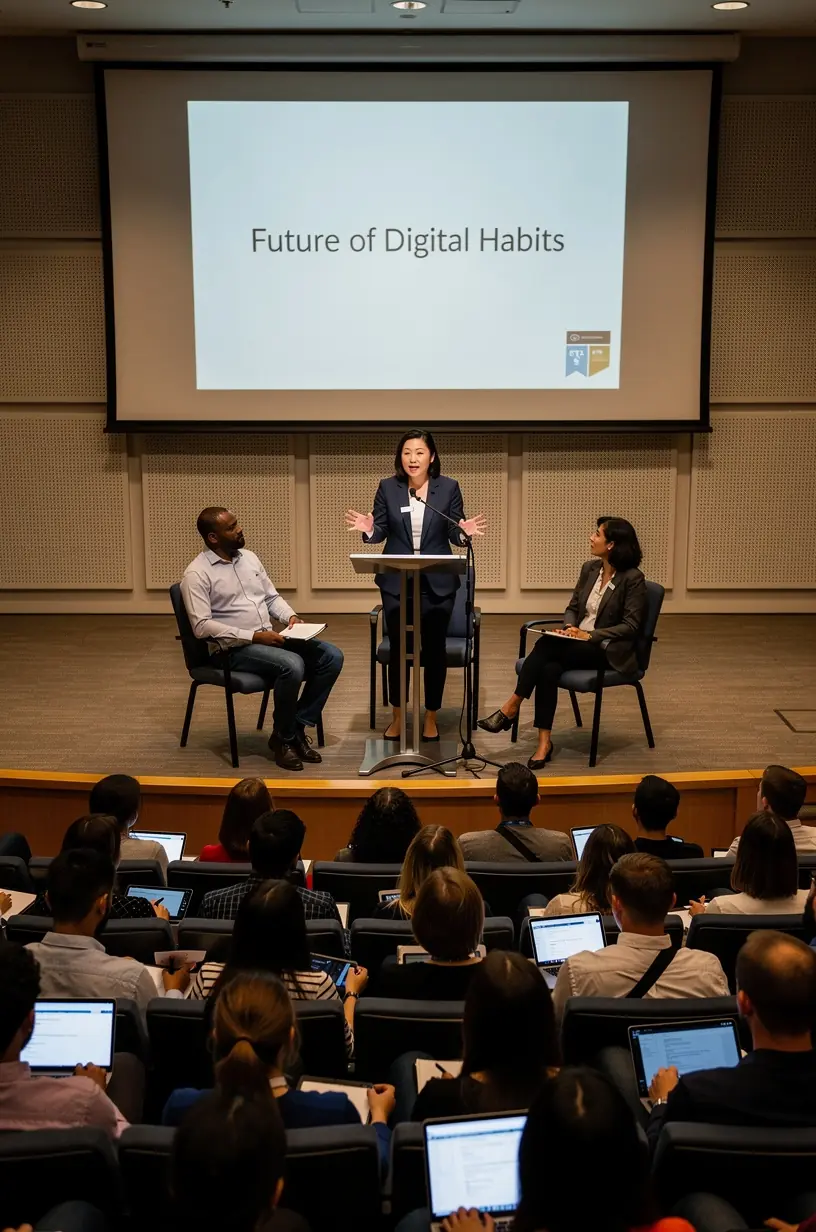 Person decluttering digital devices for improved focus